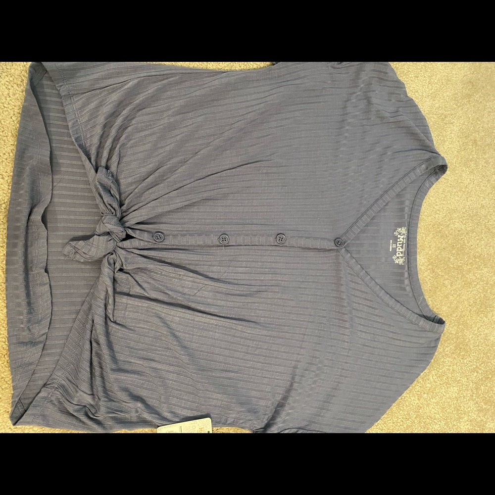 Blue/grey long sleeve button up